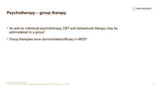 Major Depressive Disorder – Treatment Principles – slide 7